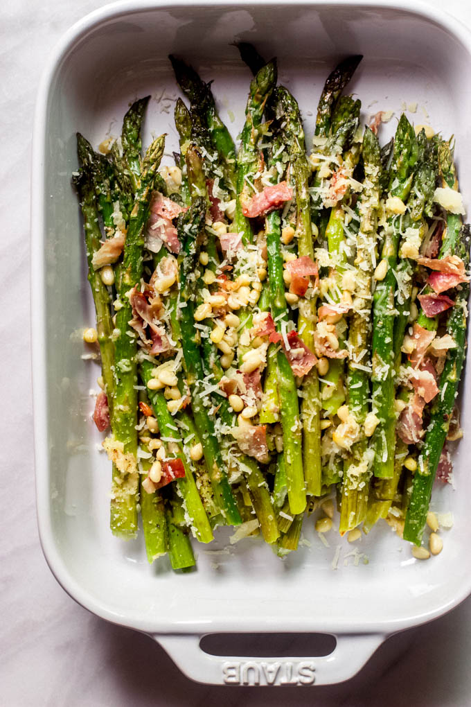 Asparagus with Parmesan Cheese and Prosciutto