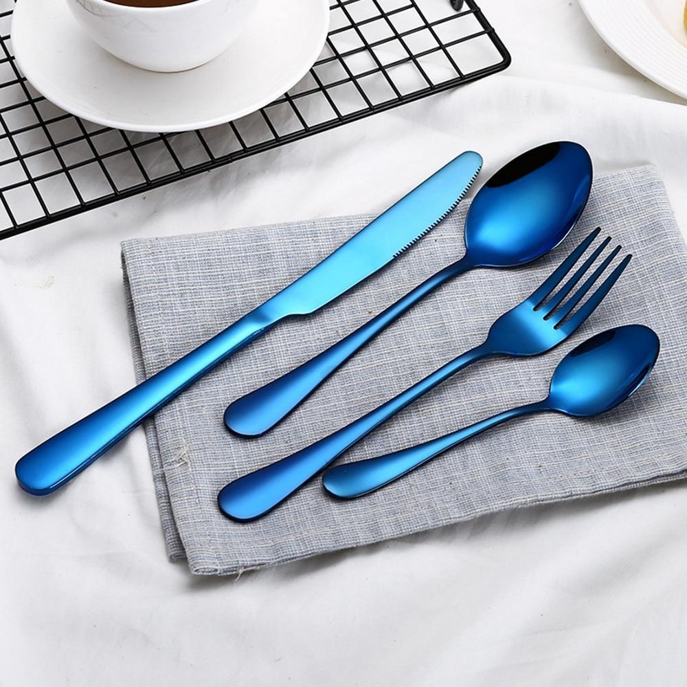 brushed-blue-stainless-steel-flatware-4-piece-set