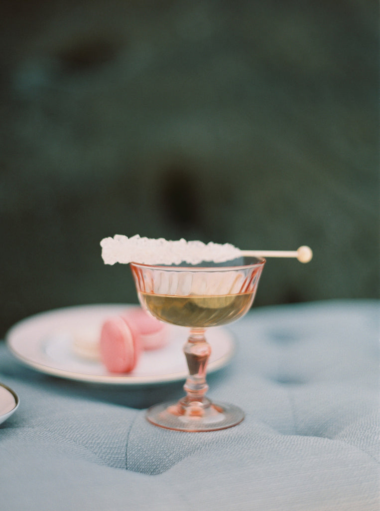 pink champagne glasses for wedding