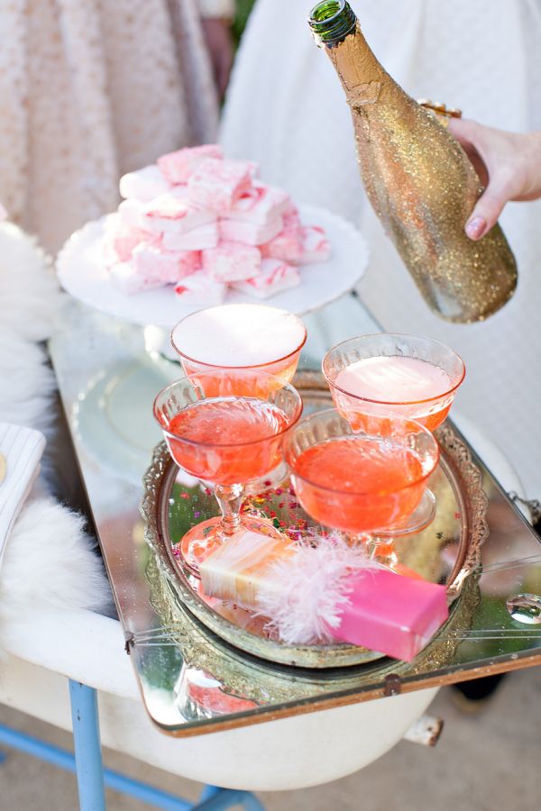 Pink Champagne Coupe Glasses