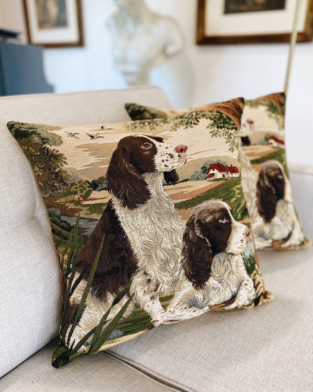 english-spring-spaniels-woven-pillow-cover