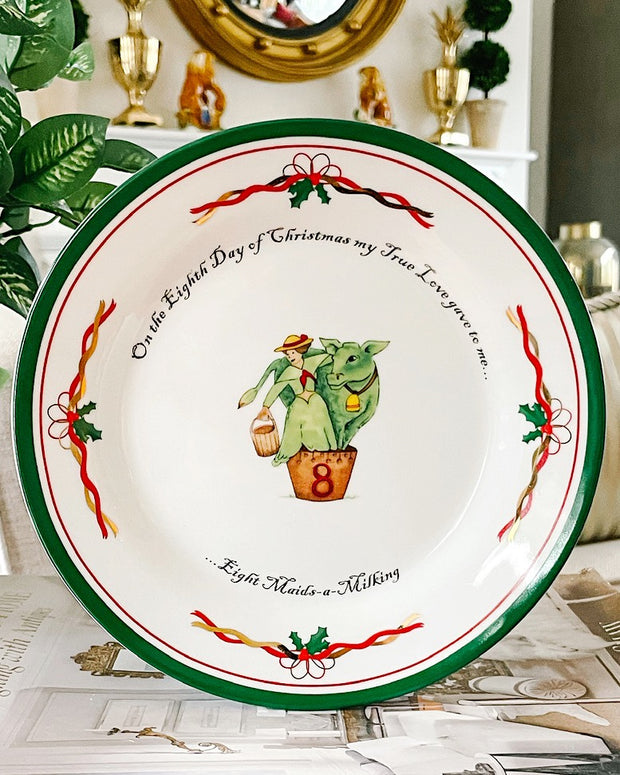 Complete Twelve Days Of Christmas Salad Plates By Godinger