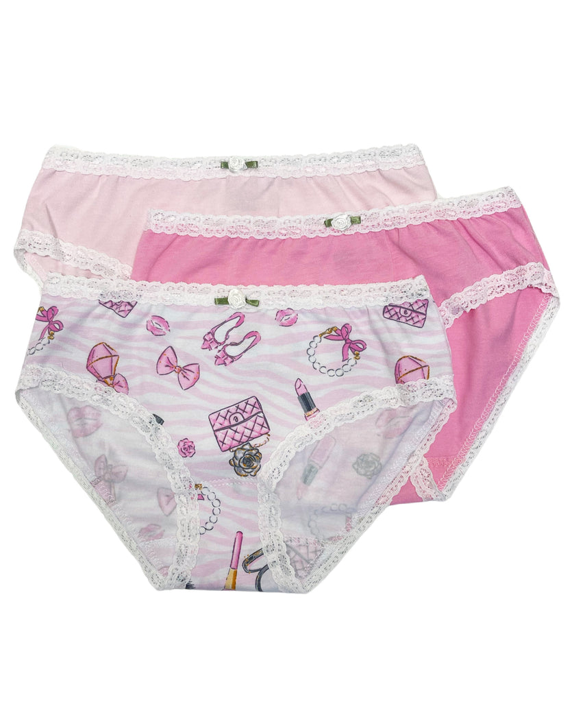 (3-Pack)Esther Bunny Series．Girls Brief Panty + '(' + Cheeky Sweetheart +  ')