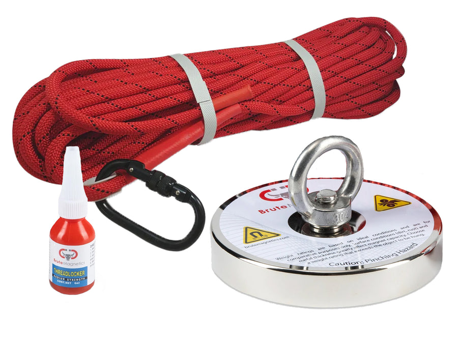 VEVOR Magnet Fishing Kit, 1200lbs Double Sided Fishing Magnets, 2.95“  Diameter Strong Neodymium Magnet with Heavy Duty 65FT Rope, Grappling Hook,  Gloves, Waterproof Case, Threadlocker, Eye Bolt: : Industrial &  Scientific