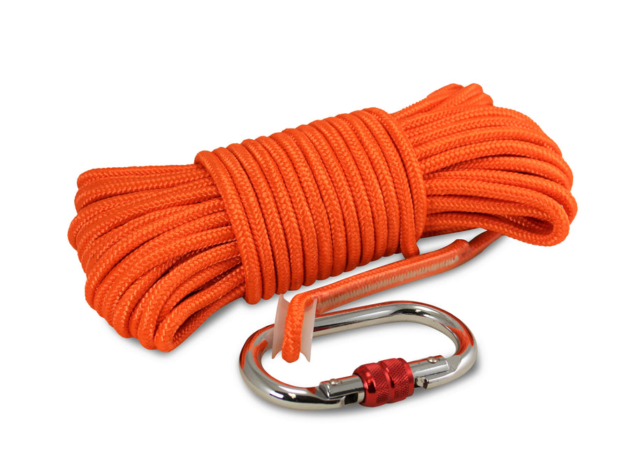 Double Carabiner - Heavy Duty Double Braided 1/3” rope(100 ft