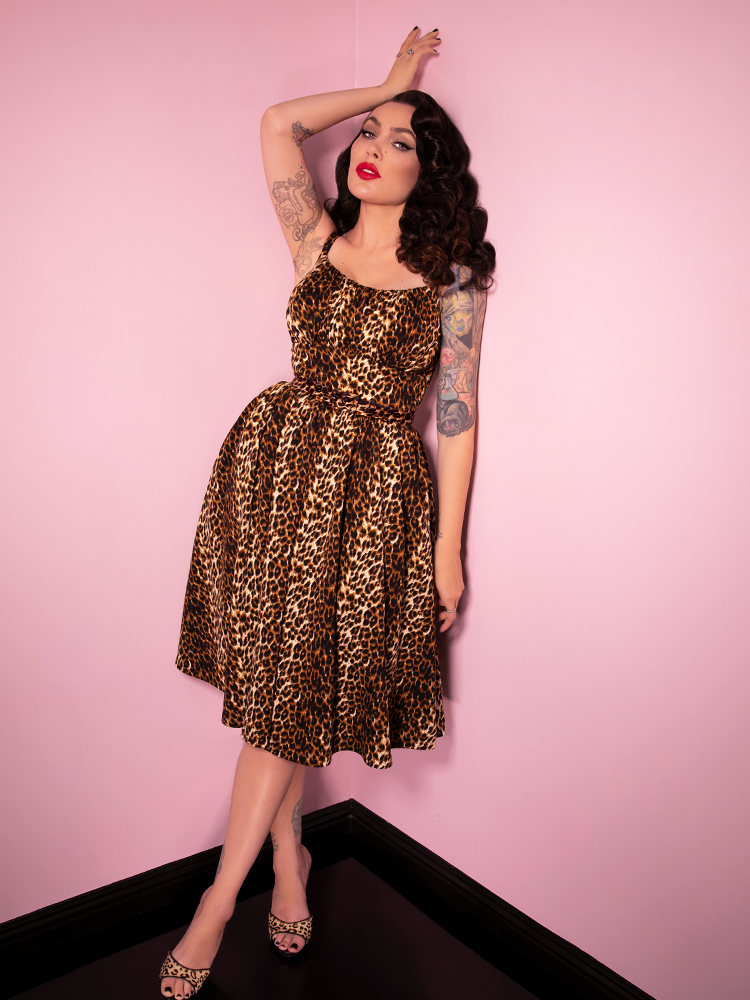 Ingenue Dress in Leopard | Retro – Vixen by Micheline Pitt