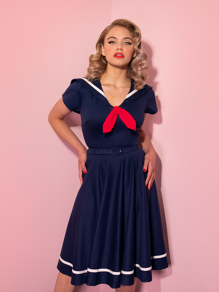 Pre Order Ghostbusters™ Stay Puft Vintage Sailor Swing Dress Vixen By Micheline Pitt