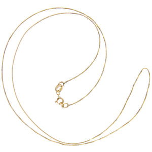 20 Inch 14K Solid White or Yellow Gold Box Link Chains – Everyday