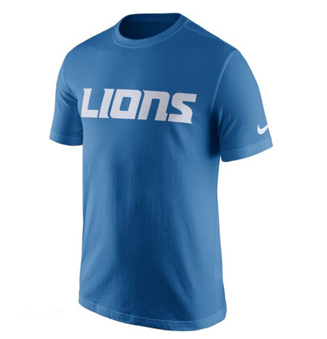 Detroit Lions NFL Nike Logo Legend Wordmark Essential T-Shirt | Fan ...