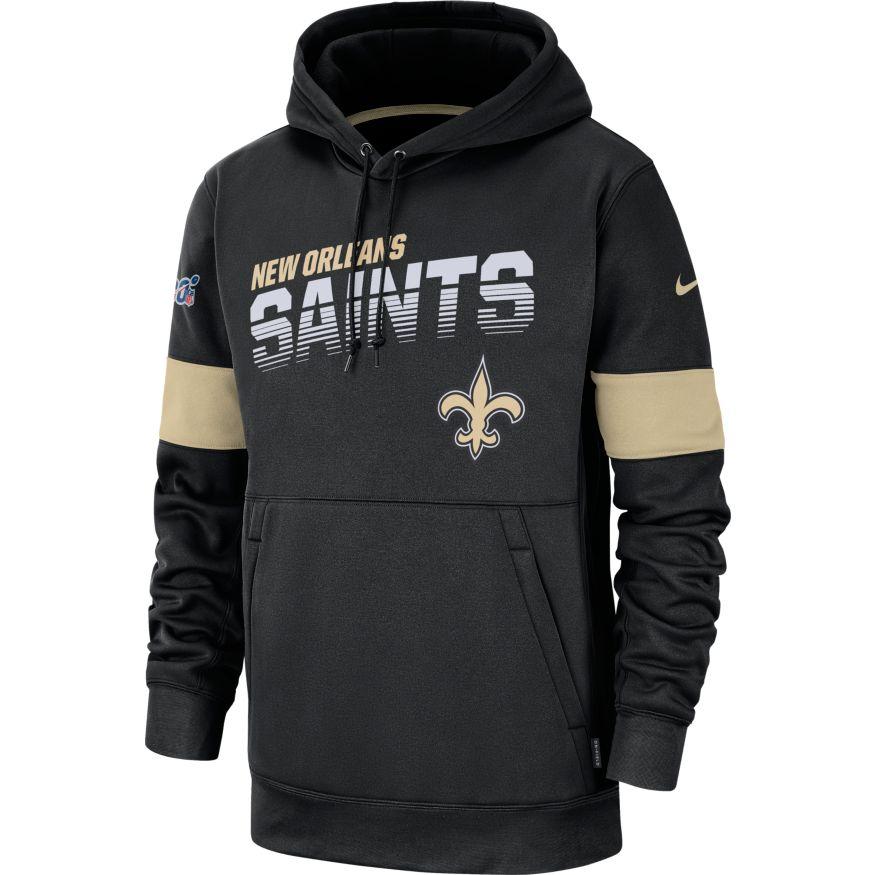 New Orleans Saints Nike Sideline Team Logo Performance Pullover Hoodie