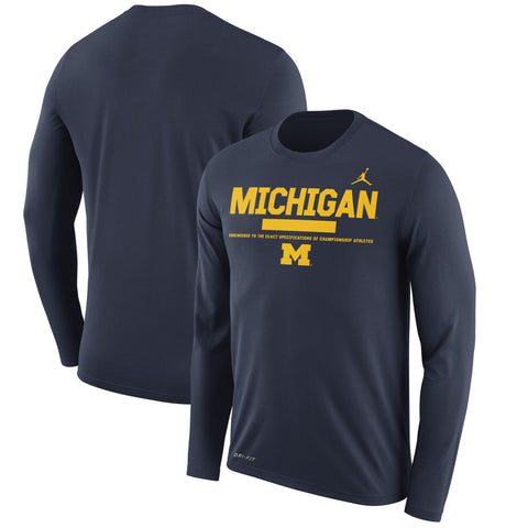 Michigan Wolverines Nike Sideline Legend Staff Performance Long Sleeve ...