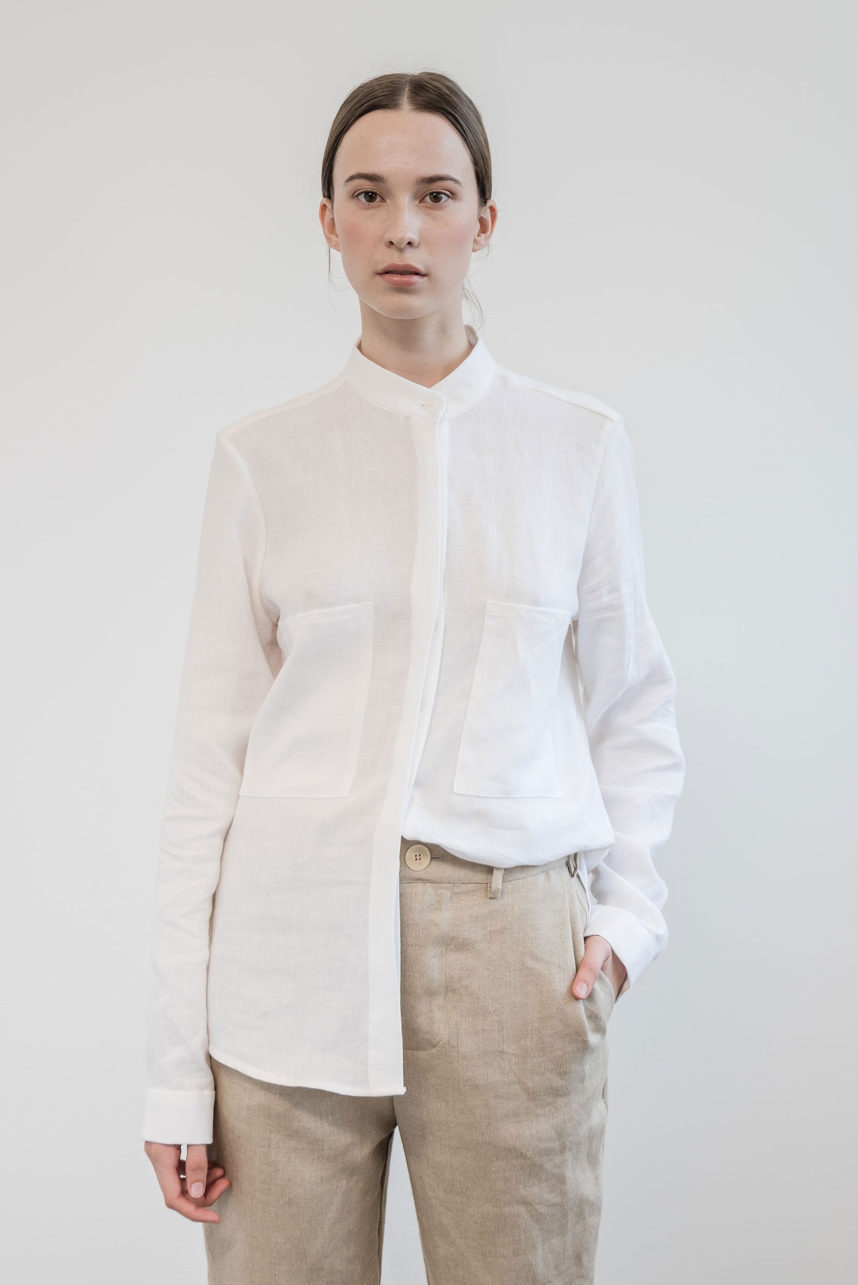 White Organic Linen Shirt | A.BCH World | Gender Neutral
