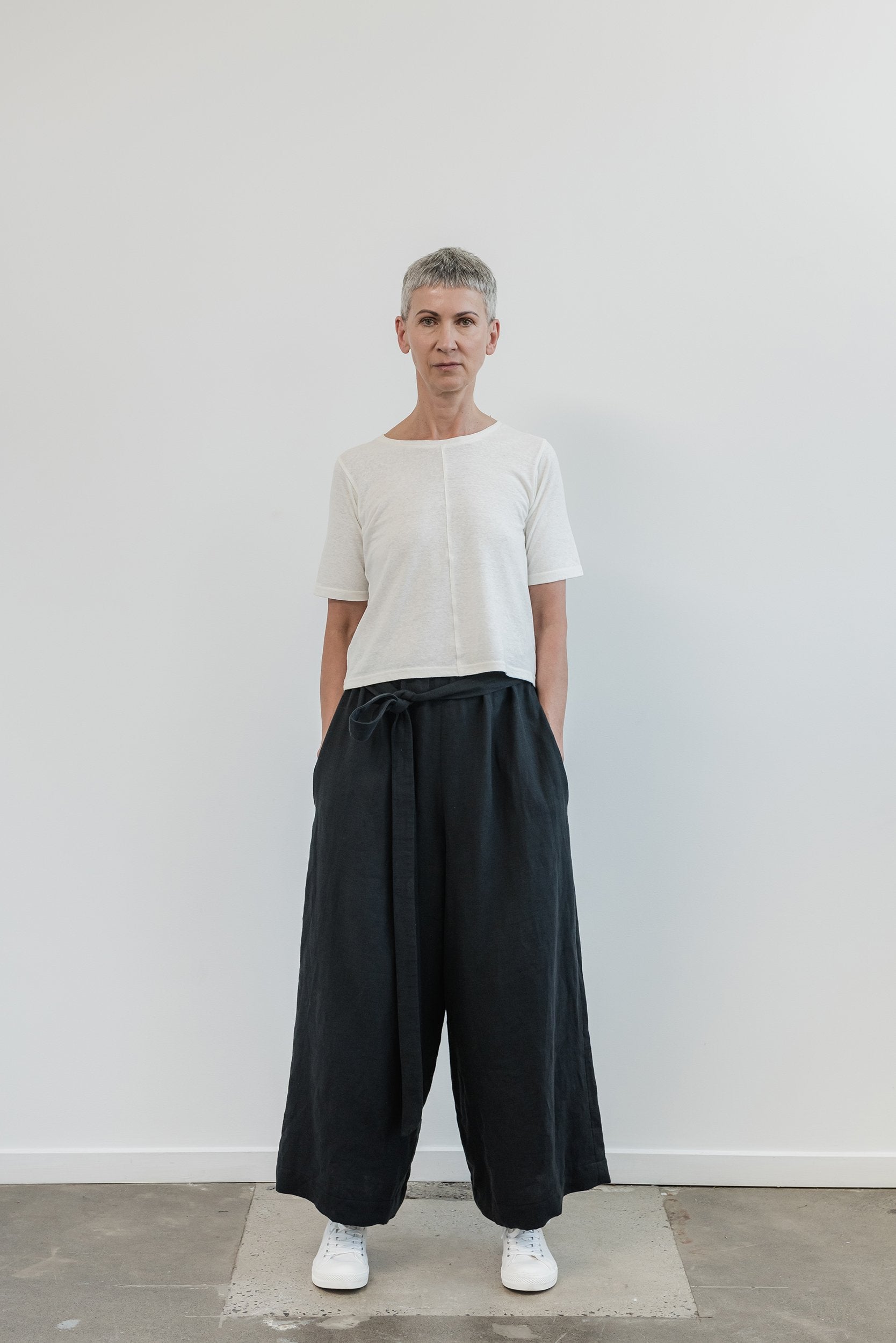 Organic Linen Palazzo Trousers | A.BCH | Sustainable