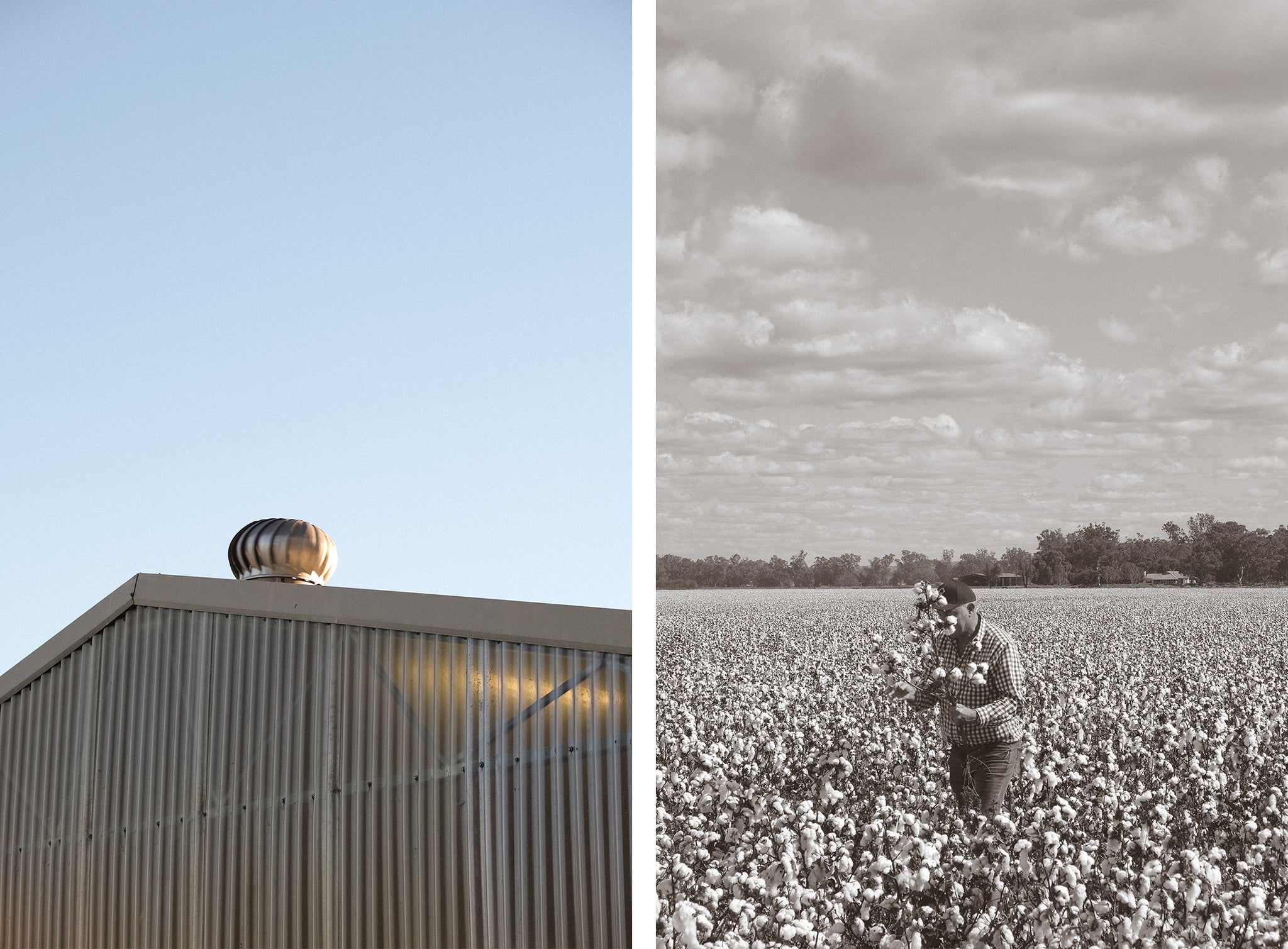 A.BCH Cotton Farm Visit - An Australian Cotton Farmer and a Storage Shed