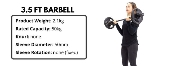 3.5ft barbell specifications