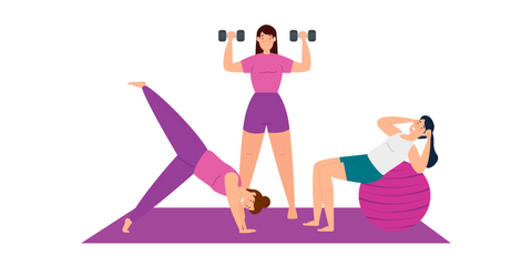 Icon of women exercising