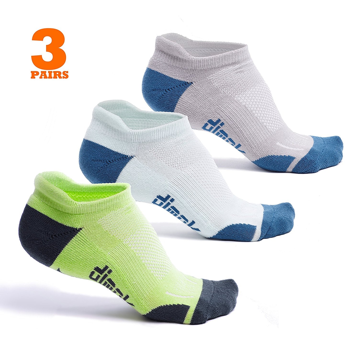 Athletic Running Socks - No Show Blister Resistant Sport Socks for Men ...