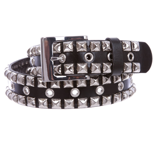 punk studded leather belt