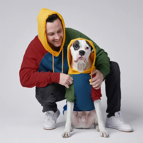 Matching hoodie set for dog and owner