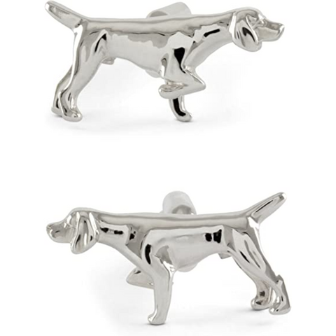 Sterling silver dog cuff links