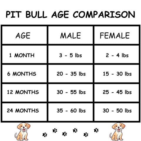 a pitbull weight chart