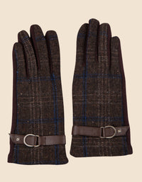 Texting Checkered Gloves Multi