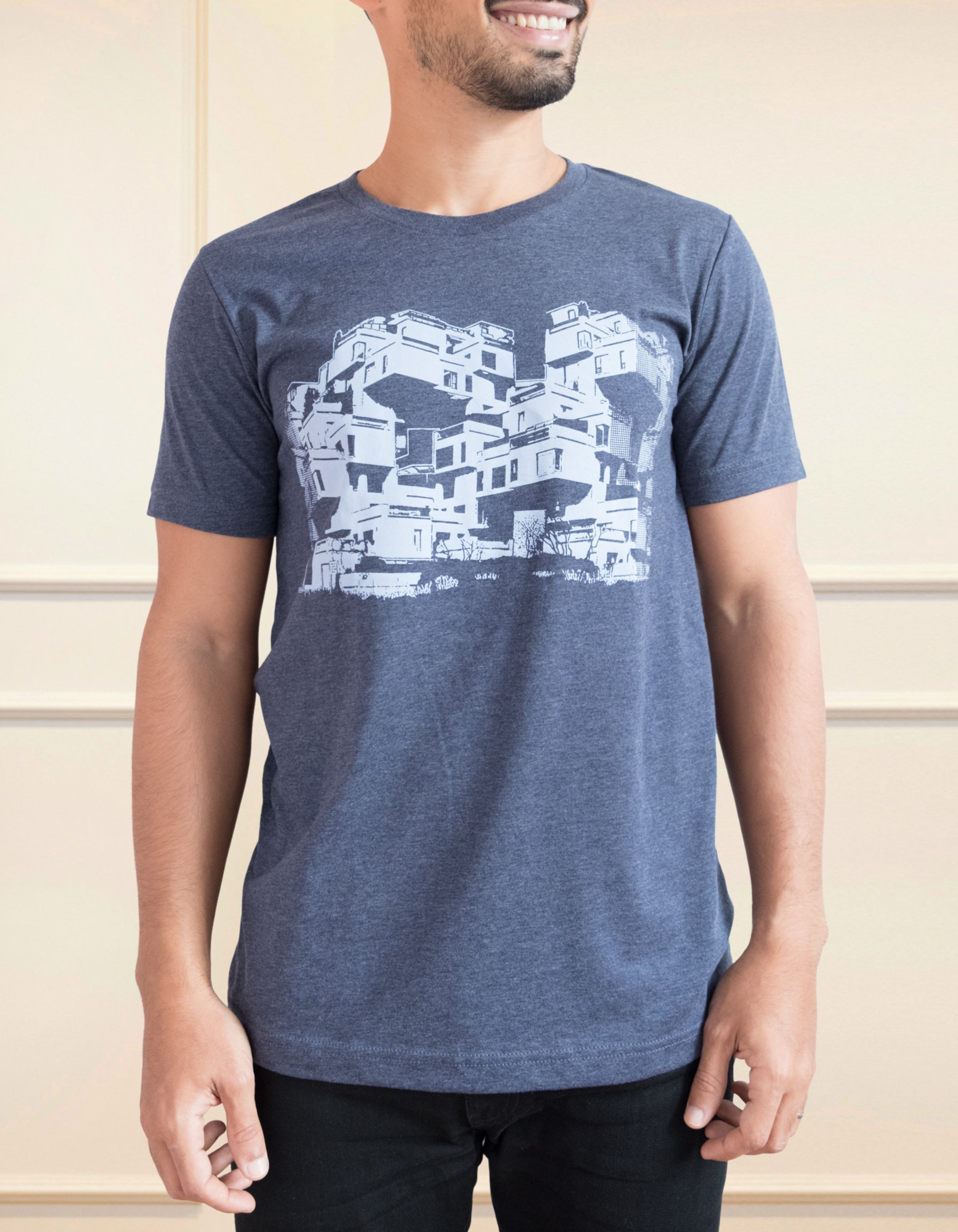 Habitat 67 T-Shirt Men Navy-Tres-Normale - Onze Montreal