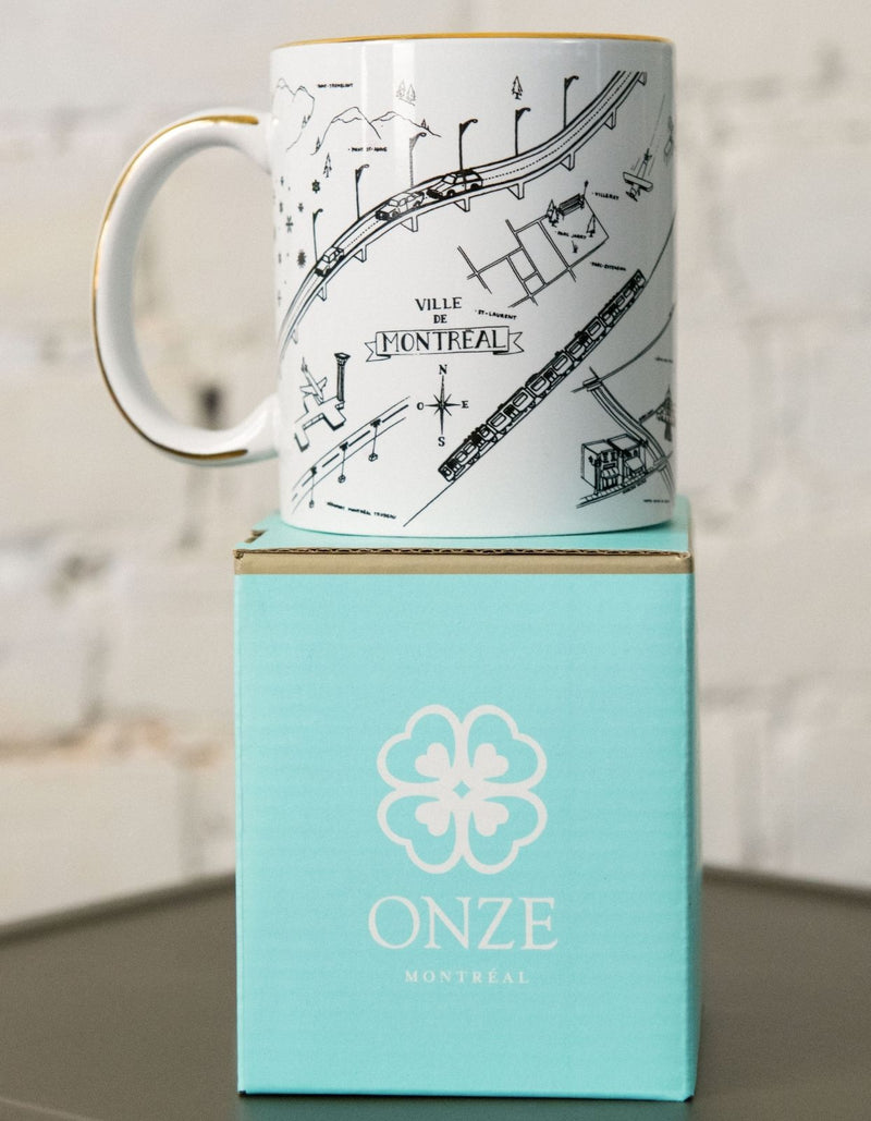 Mug ONZE Touch of 14K Gold Montreal Map