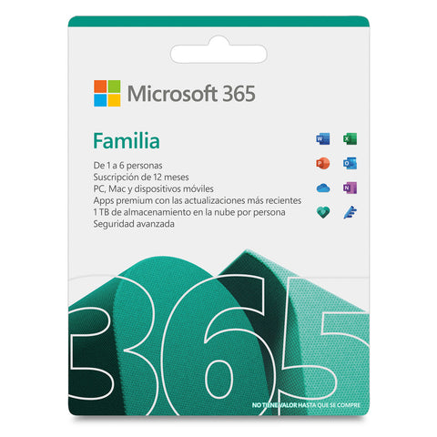 Microsoft 365 Familia Suscripción Anual 6 Usuarios - Licencia Descarga –  Laptop Center