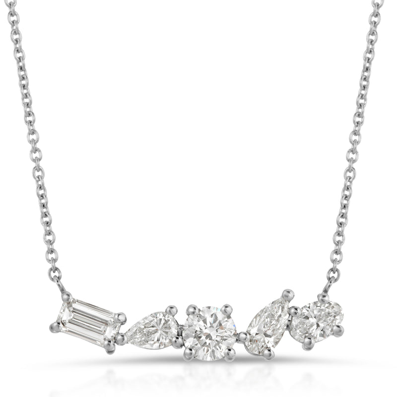 multi shape diamond necklace