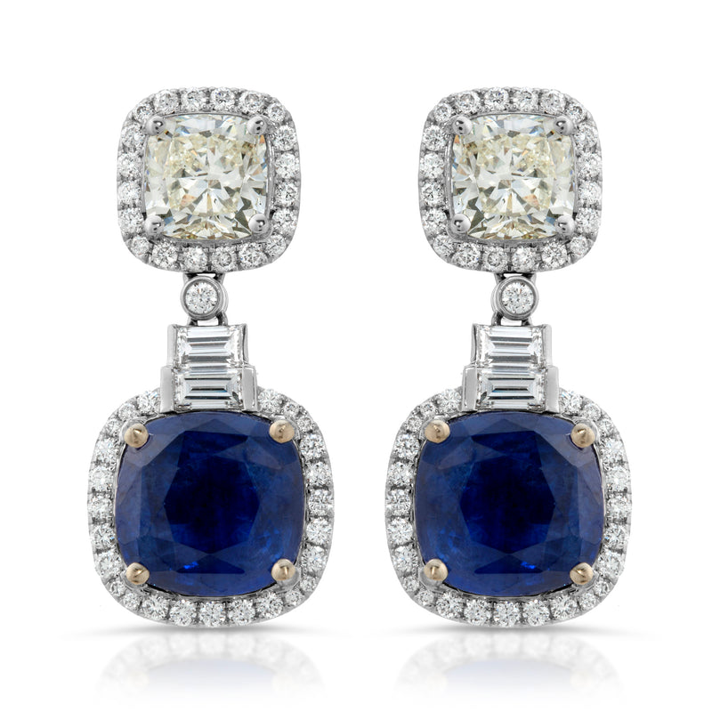 Deep Blue Sapphire Earring – Mahmoud Mozaffarian Jewelers