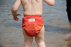 Horizon orange stripes Smart Bottoms cloth diaper