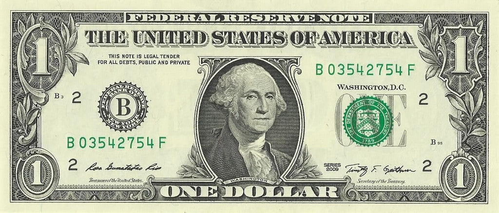 George Washington’s 1 dollar bill image