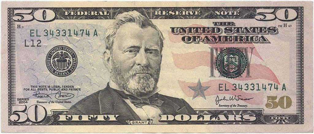 Ulysses S. Grant 50 dollar bill image