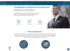 CloseReach Website home page Enterprise Architecture Software