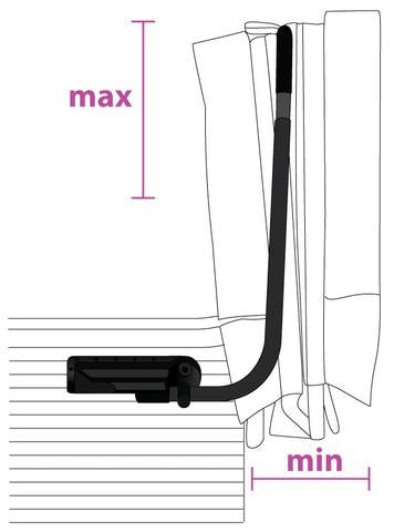 Canadian Spa Top Mount Lifter requires the minimum clearance behind the spa