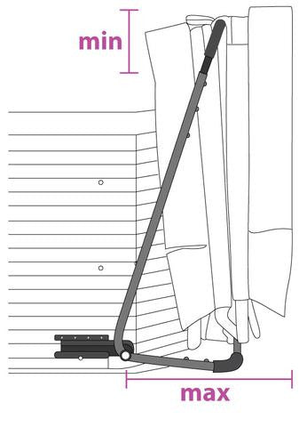 Canadian Spa Bottom Mount Lifter requires minimum clearance behind the spa