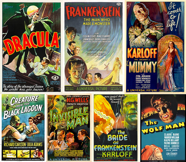 classic universal monster movie posters