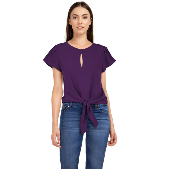 Keyhole Glam Blouse in Purple – Glitz Glam and Rebellion