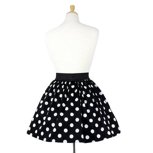 Hemet Pleated Skirt in Black & White Polka Dot – Glitz Glam and Rebellion