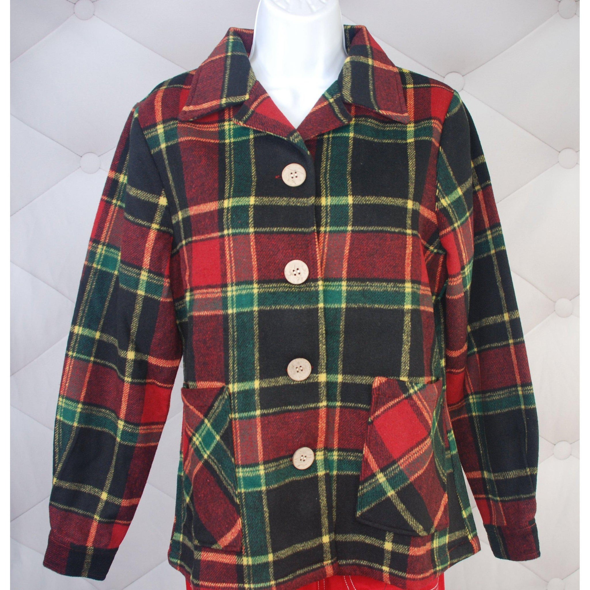 Star Struck Clothing Jacket in Green and Red Plaid – Glitz Glam and ...