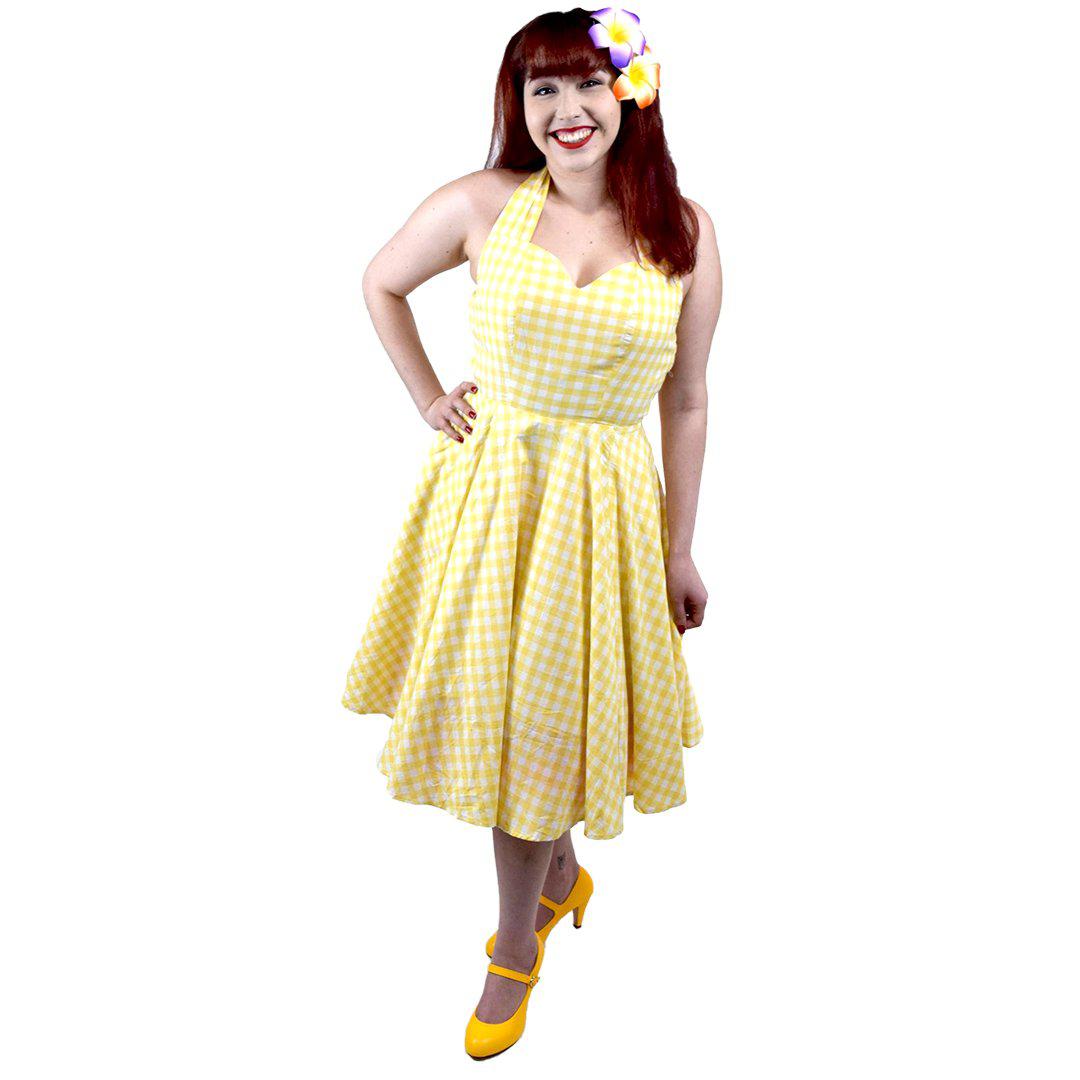 yellow gingham dress