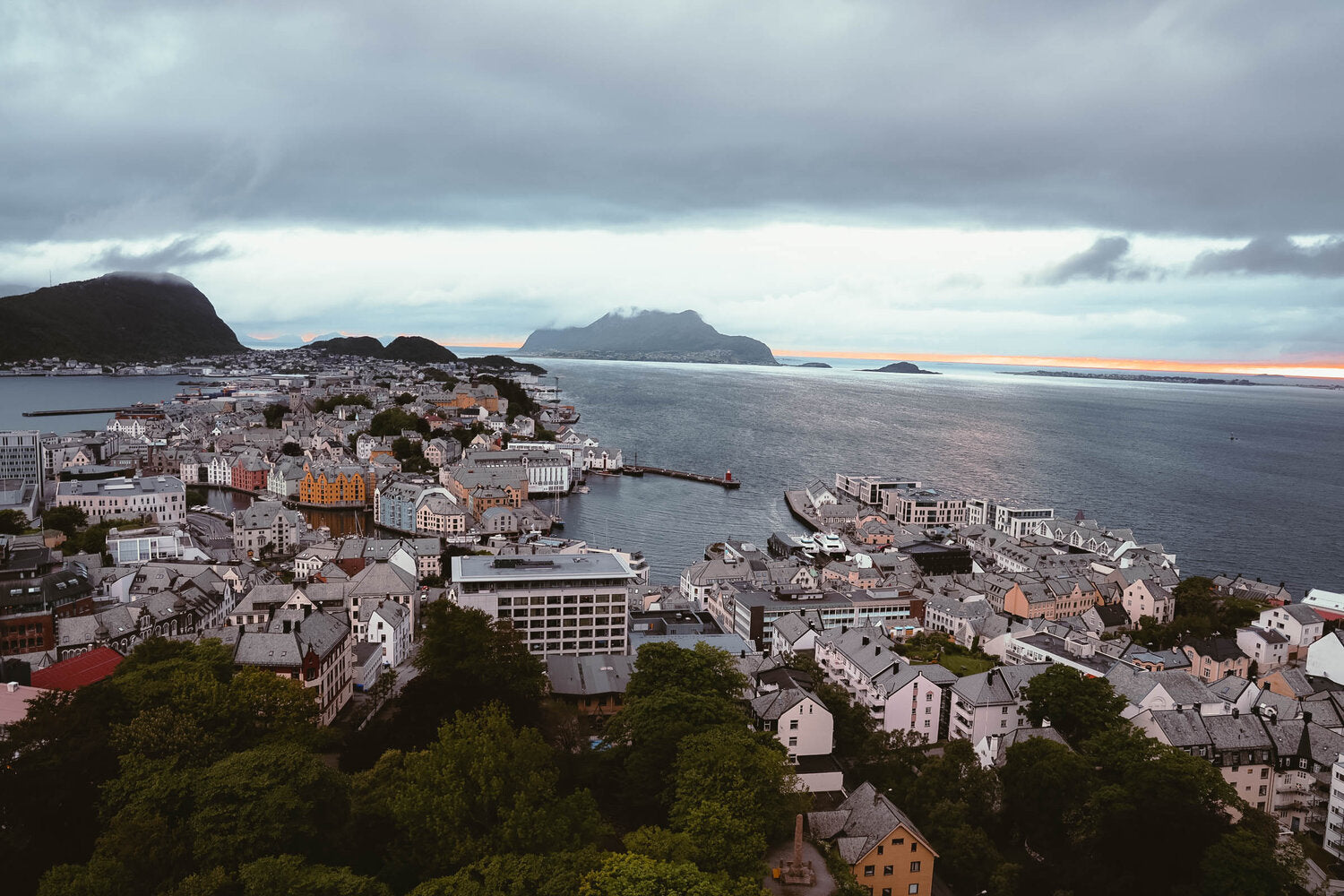 Fjellstua viewpoint in Alesund, Norway