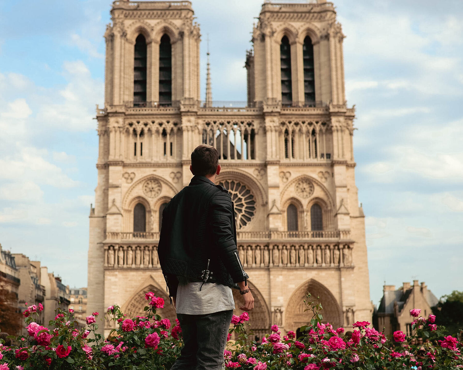 Lost LeBlanc at the Notre-Dame in Paris