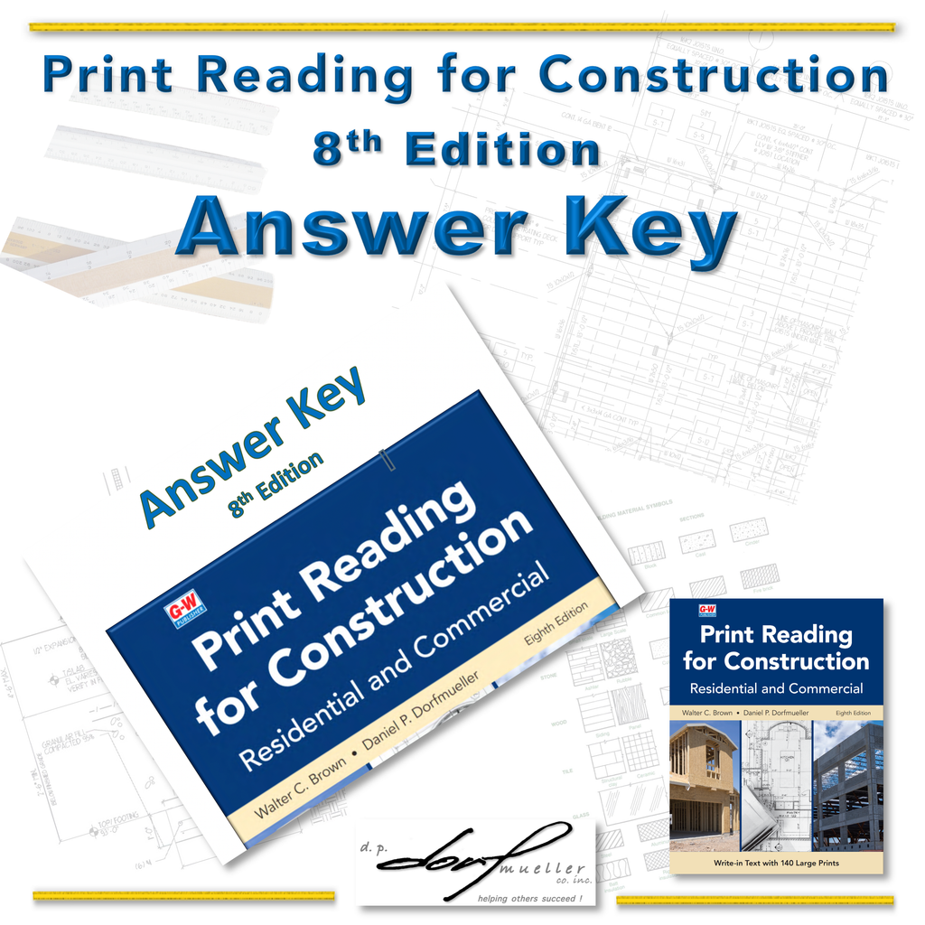 Print Reading For Construction Answer Key 8th Edition D P   PRfC8thAKAd 1024x1024 