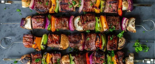 Tailgating Steak and Vegetable Kabobs