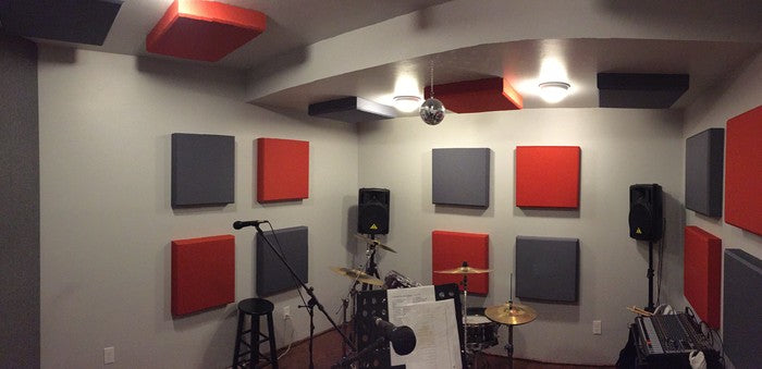 Band practice room acoustic panels