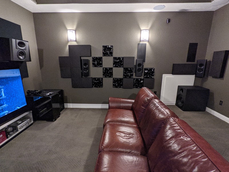 right view of high performance home theater