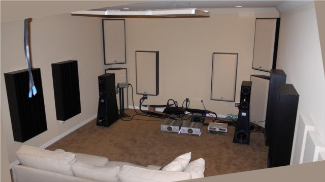 Acoustically treated high end listening room