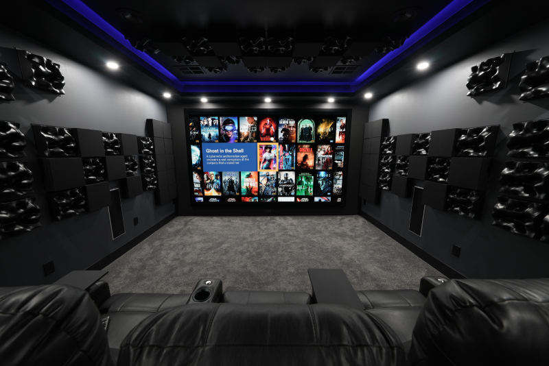 Forward facing view of home theater